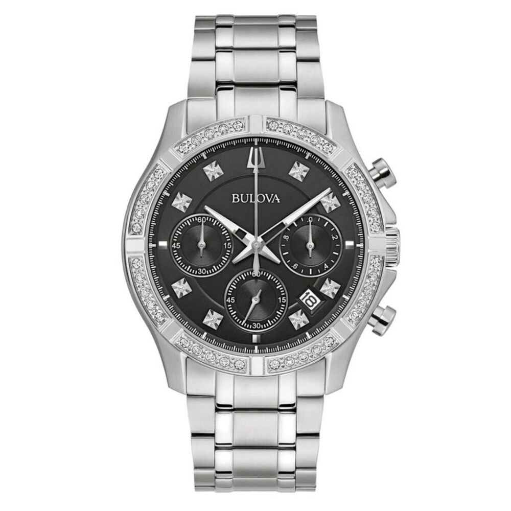 Bulova Men's Classic Black Dial Watch - 96J119
